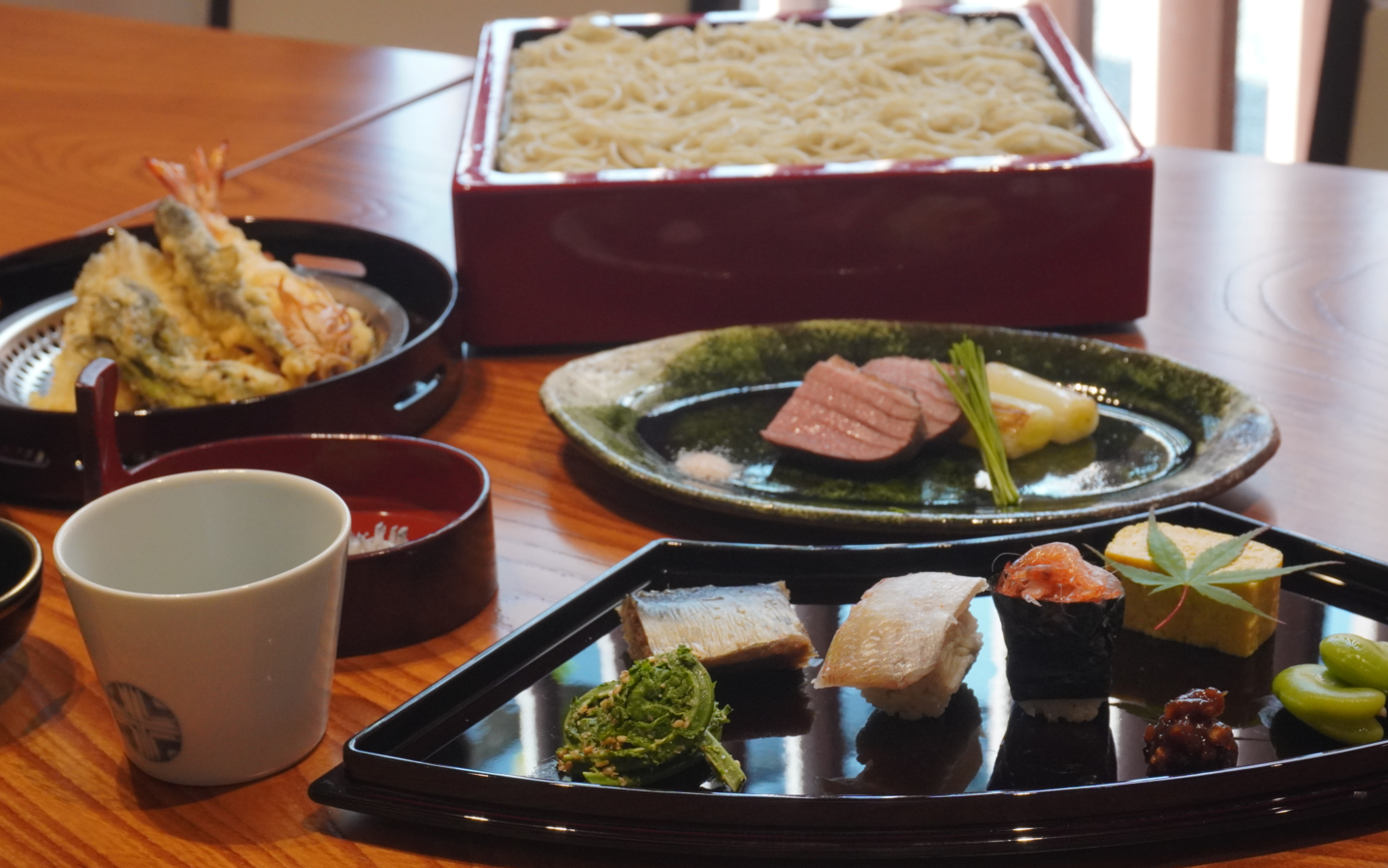 夜のそば懐石